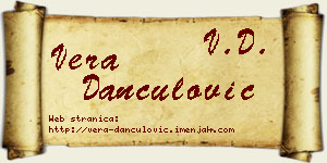 Vera Dančulović vizit kartica